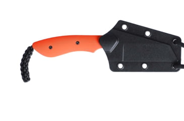 Image of CRKT Spit Fixed Blade Knife, 2.29in, 5Cr15MoV Stainless Steel Blade, Drop Point Blade, Orange G10 Handle, 2399