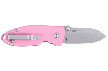 Image of CRKT Squid Button Lock Folding Knife, 2.27in, 8Cr13MoV Stainless Steel Blade, Drop Point Blade, Rose Quartz G10 Handle, 2474P