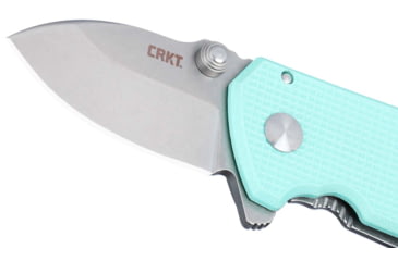 Image of CRKT Squid Compact Assisted Opening Folding Knife, 1.75in, D2, Drop Point, Blue Stainless Steel Handle, 2485B
