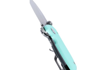 Image of CRKT Squid Compact Assisted Opening Folding Knife, 1.75in, 8Cr13MoV, Drop Point, Blue Stainless Steel Handle, 2485B