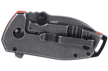 Image of CRKT Squid Compact Assisted Opening Folding Knife, 1.75in, 8Cr13MoV, Drop Point, Orange Stainless Steel Handle, 2486
