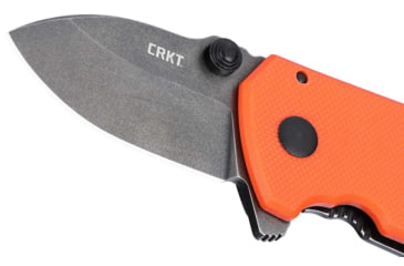 Image of CRKT Squid Compact Assisted Opening Folding Knife, 1.75in, D2, Drop Point, Orange Stainless Steel Handle, 2486