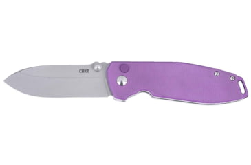 Image of CRKT Squid XM Folding Knife, 2.95in, 8Cr13MoV Stainless Steel Blade, Drop Point Blade, Purple G10 Handle, 2495P