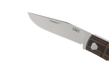 Image of CRKT Venandi Folding Knife, 3.14in, 440 Stainless Steel Blade, Drop Point Blade, Brown G10 Handle, 7100