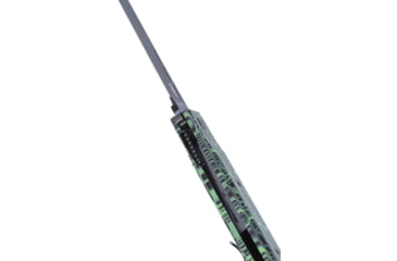 Image of CRKT Zephyr Folding Knife, 3.22in, 14C28N, Drop Point Blade, Black/Green G10 Handle, 3850G
