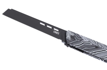 Image of CRKT Zephyr Folding Knife, 3.22in, 8Cr13MoV Stainless Steel Blade, Drop Point Blade, Black/White G10 Handle, 3850W