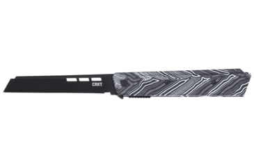 Image of CRKT Zephyr Folding Knife, 3.22in, 14C28N, Drop Point Blade, Black/White G10 Handle, 3850W