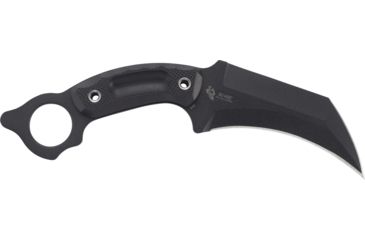 Image of CRKT Du Hoc Fixed Blade Knife w/Sheath, 5.095in SK5 Steel Blade, G10 Handle, Black, 2630
