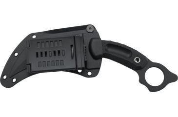 Image of CRKT Du Hoc Fixed Blade Knife w/Sheath, 5.095in SK5 Steel Blade, G10 Handle, Black, 2630