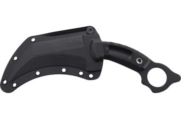 Image of CRKT Du Hoc Fixed Blade Knife w/Sheath, 5.095in SK5 Steel Blade, G10 Handle, Black, 2630