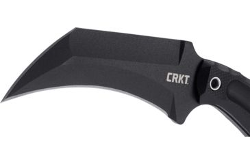 Image of CRKT Du Hoc Fixed Blade Knife w/Sheath, 5.095in SK5 Steel Blade, G10 Handle, Black, 2630