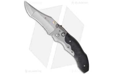 Image of CRKT Elishewitz Pharaoh Automatic Folding Knife, 3.625in, AUS-8 Stainless Steel, Clip Point Blade, GFN Black/Gray Handle, Black/Black/Gray, 8.25in, BHQ-1455