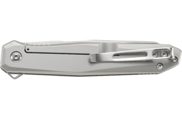 Image of CRKT Facet 3.37in Folding Knife, Sheepsfoot, Plain Satin D2 Steel Blade, Stainless Steel Handle, K230XXP