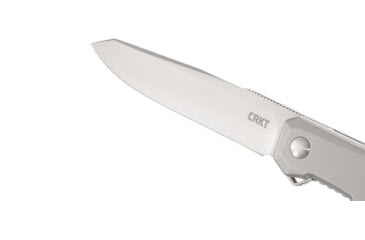 Image of CRKT Facet 3.37in Folding Knife, Sheepsfoot, Plain Satin D2 Steel Blade, Stainless Steel Handle, K230XXP