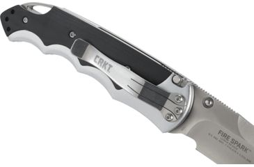 Image of CRKT Fire Spark Tactical Assisted Folding Knife, Black Oxide Blade 1050K
