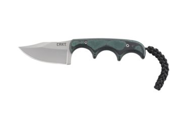 Image of CRKT Folts Minimalist Bowie Fixed Blade Knife, 2in, Bowie Style Clip Point, Black Micarta Handle CR2387K