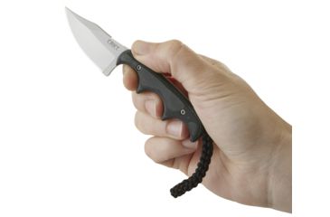 Image of CRKT Folts Minimalist Bowie Fixed Blade Knife, 2in, Bowie Style Clip Point, Black Micarta Handle CR2387K