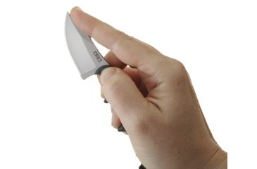 Image of CRKT Folts Minimalist Bowie Fixed Blade Knife, 2in, Bowie Style Clip Point, Black Micarta Handle CR2387K
