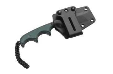 Image of CRKT Folts Minimalist Bowie Fixed Blade Knife, 2in, Bowie Style Clip Point, Black Micarta Handle CR2387K