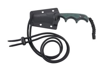 Image of CRKT Folts Minimalist Bowie Fixed Blade Knife, 2in, Bowie Style Clip Point, Black Micarta Handle CR2387K