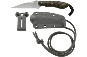 Image of CRKT Folts SPEW Small Pocket Everyday Fixed Blade Knife, Wharncliffe, Razor Edge 2388