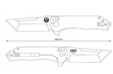 Image of CRKT FRAME LOCK WITH BLADE FLIPPER-BLACK, Black, 4 R2101K