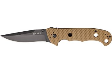 Image of CRKT Hammond Cruiser Folding Knife, 3.75in, Black Stainless Clip Point, Desert Tan Zytel Handle CR7904DB
