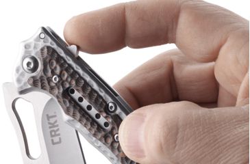 Image of CRKT Ikoma Fossil - 3.96in. Plain Blade, IKBS, Stainless Steel &amp; G10 Scales, Clip 5470