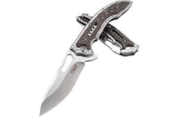 Image of CRKT Ikoma Fossil - 3.96in. Plain Blade, IKBS, Stainless Steel &amp; G10 Scales, Clip 5470