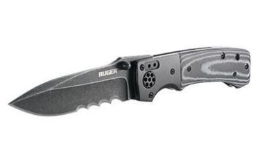 Image of CRKT LOCKING LINER WITH THUMB STUD-BLACK, Black and Gray, 4 R2002K