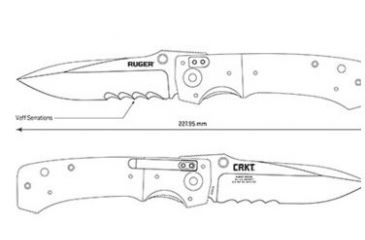 Image of CRKT LOCKING LINER WITH THUMB STUD-BLACK, Black and Gray, 4 R2002K