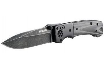 Image of CRKT LOCKING LINER WITH THUMB STUD-BLACK, Black and Gray, 4 R2001K