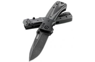 Image of CRKT LOCKING LINER WITH THUMB STUD-BLACK, Black and Gray, 4 R2001K