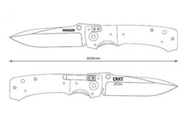 Image of CRKT LOCKING LINER WITH THUMB STUD-BLACK, Black and Gray, 4 R2001K