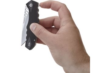 Image of CRKT LOCKING LINER WITH BLADE FLIPPER, Compact, Black and Gray, 3.25 R1703