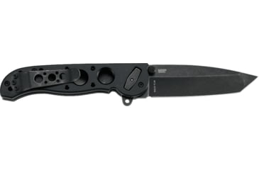 Image of CRKT M16-02DB Assisted Opening Folding Knife, 3.12in, D2 Blade, Tanto, Black Aluminum Handle w/Deadbolt Lock, Black, M16-02DB