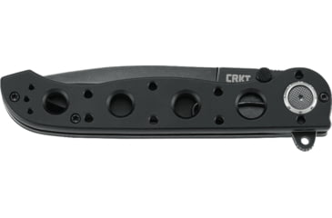 Image of CRKT M16-03DB Folding Knife by Kit Carson, 3.5in, D2 Steel, Stonewash Plain Blade, Black Matte Aluminum Handle, M1603DB