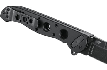Image of CRKT M16-03DB Folding Knife by Kit Carson, 3.5in, D2 Steel, Stonewash Plain Blade, Black Matte Aluminum Handle, M1603DB