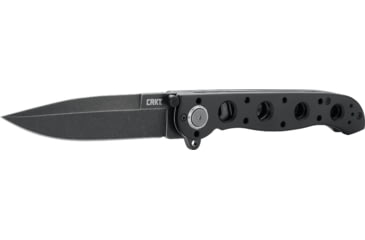Image of CRKT M16-03DB Folding Knife by Kit Carson, 3.5in, D2 Steel, Stonewash Plain Blade, Black Matte Aluminum Handle, M1603DB