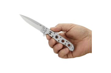 Image of CRKT M16-03SS 3.54in Folding Knife, Spear Point, Plain Bead Blasted 12C27 Sandvik Blade, Stainell Steel Handle, M16-03SS