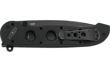 Image of CRKT M16-04DB 3.89in Folding Knife, Plain, Stonewash D2 Steel Blade, Black Aluminum Handle, M16-04DB