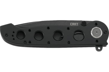 Image of CRKT M16-04DB 3.89in Folding Knife, Plain, Stonewash D2 Steel Blade, Black Aluminum Handle, M16-04DB