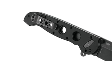 Image of CRKT M16-04DB 3.89in Folding Knife, Plain, Stonewash D2 Steel Blade, Black Aluminum Handle, M16-04DB