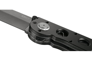 Image of CRKT M16-04DB 3.89in Folding Knife, Plain, Stonewash D2 Steel Blade, Black Aluminum Handle, M16-04DB