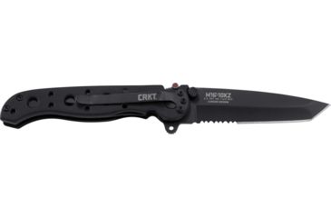 Image of CRKT M16-10 Carson EDC Tanto Folding Knife, Black, Triple Point Serrations, EDP Blade M16-10KZ