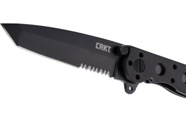 Image of CRKT M16-10 Carson EDC Tanto Folding Knife, Black, Triple Point Serrations, EDP Blade M16-10KZ