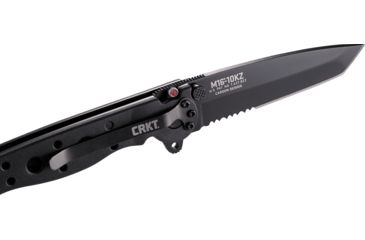 Image of CRKT M16-10 Carson EDC Tanto Folding Knife, Black, Triple Point Serrations, EDP Blade M16-10KZ