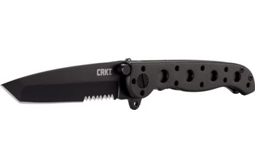 Image of CRKT M16-10 Carson EDC Tanto Folding Knife, Black, Triple Point Serrations, EDP Blade M16-10KZ