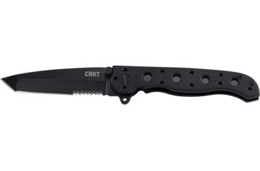 Image of CRKT M16-10 Carson EDC Tanto Folding Knife, Black, Triple Point Serrations, EDP Blade M16-10KZ