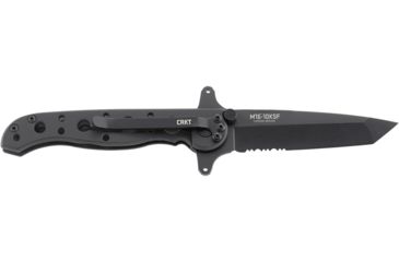 Image of CRKT M16-10 Special Forces Tanto Black Folding Knife, Stainless Steel, Triple Point Serrations, M16-10KSF